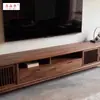 Mueble de TV estético estilo canción de madera de nogal negro norteamericano, mueble de suelo de pared para sala de estar, nuevo mueble de almacenamiento de madera maciza estilo chino, hecho a medida