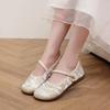 Verão Novo Estilo Chinês Sapatos de Pano Mary Jane Retrô de Boca Baixa com Sola Macia Antiderrapante para Mulheres Sapatos de Pano Velho Pequim Sapatos de Mãe