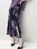 Nueva Falda de Media Longitud Estilo Nacional Chinoiserie Verano Nuevo Retro Abertura Lateral Cremallera Falda de Cadera Falda Larga Gama Alta