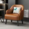 Sillón de Cuero para Persona Perezosa, Artesanía en Cuero, Silla Sofá Simple, Balcón, Dormitorio, Sala de Estar, Hotel, Oficina, Apartamento Pequeño, Ocio, B&B, Sofá