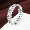 Anillo de circón cuadrado fresco y colorido, estilo exquisito y genial, color arcoíris personalizado, anillo de cobre puro para mujer, suministro exclusivo transfronterizo