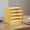 Bandeja de Escritorio para Cartas Cajonera de Archivos Caja de Almacenamiento para Documentos Estante para Bandejas de Cartas Archivero A4 para Oficina Gabinete de Almacenamiento Multicapa Almacenamiento para el Hogar
