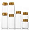 Botella de vidrio con tapa de aluminio de borosilicato de 37 ml, tubo de vidrio, envase para dulces, botella para la salud, cápsula de Dendrobium, botella pequeña para medicamentos con cápsula de Cordyceps.