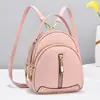 Bolsa 2025 Novo Estilo Coreano Tendência Pequena Mochila Estilosa Ombro Único Transversal Pequena Redonda Duas Alças Feminina Leve Viagem