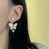 Pendientes de Mariposa Perla Estilo Retro Francés para Mujer 2026 Nuevo Estilo Caliente Pendientes de Lujo Accesible con un Toque de Alta Gama y Estilo de Nicho