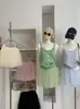 KEKEZOON Saia de Renda Doce e Versátil de Cintura Alta Emagrecedora, Saia Fofa Linha A Anti-Exposição para Mulheres no Verão 7585