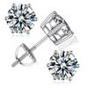Explosões transfronteiriças da Amazon brincos de diamante Mosan S925 prata esterlina alta qualidade quatro garras masculinos e femininos moda brincos fabricantes atacado