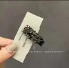 Pinza Lateral para el Cabello de Acrílico Negro Estilo Coreano con Pedrería de Colores, Elegante y Lujoso Accesorio para el Cabello, Pinza Lateral de Gama Alta