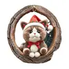 Decoraciones Navideñas de Cachorro Búho Nuevo Transfronterizas Colgante para Árbol de Navidad Impresión Plana 2D Colgante Pequeño de Acrílico