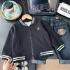 26 novas roupas infantis estilo coreano, jaqueta de zíper waffle de desenho animado elegante para primavera e outono, jaqueta de beisebol, atacado e dropshipping