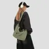 Bolsa Grande de Capacidad para Estudiantes Modelo Nuevo 2025 Tela Plisada Bolso de Axila Bolso de Hombro Único Cruzado Bolso de Viaje de Nicho