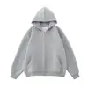 Nova Jaqueta Moletom Cardigan Pesado de Manga Longa 380g com Zíper Duplo Masculino Outono/Inverno 2026 para Homens