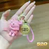 Llavero Oso Pequeño de Oro Puro 999, Llavero Oso de Hilo Muñeco 3D, Colgante de Mochila para Pareja Regalo Venta al por Mayor