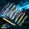 Remodelar Nueva Temporada Skin de Cuchillo Aleación de Zinc Modelo de Arma Delta Periférico de Juego Sin Filo Giratorio Plegable