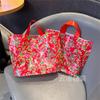 Noreste Flor Grande Festivo Grande Rojo Plástico Ropa Ropa Tienda de Ropa para Mujer Bolso de Mano Regalo Compras Bolso de Mano