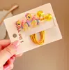 Elásticos de Cabelo Infantis de Desenho Animado, Laços Fofos para Rabo de Cavalo, Elásticos de Alta Elasticidade, Cordas de Cabelo com Pontas Duplas