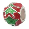 1 Pieza de Copo de Nieve Navideño, Árbol de Navidad, Muñeco de Nieve, Calcetín Navideño, Reno, Cuentas con Agujero Grande de Copo de Nieve Accesorios para Pulseras DIY