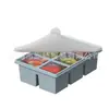 Bandeja de Hielo Grande de Silicona Transfronteriza Molde de Cubitos de Hielo de Grado Alimenticio Molde de Bola de Hielo de Desmoldeo Fácil Congelación Rápida Molde para Hacer Hielo Casero