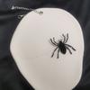 Horquilla de Halloween con forma de calavera y garra, estilo gótico oscuro, con flor de rosa roja, accesorios para el cabello, accesorios para fotos, accesorios para disfraces