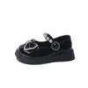 Zapatos de cuero para niñas, zapatos de cuero negros, zapatos de cuero estilo británico, zapatos de princesa Mary Jane, nuevos zapatos de bebé súper suaves de otoño.