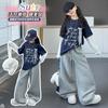 Conjunto Casual de Otoño para Niñas Estilo Coreano 2025 Nuevo Moderno a la Moda Sudadera y Pantalón Deportivo de Otoño para Niños
