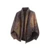 Cárdigan con cremallera estilo lujo ligero con cuello alto, chaqueta de punto holgada y cómoda de moda para hombre, novedad Otoño 2026