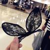 Accesorios para el Cabello Coreanos Lazo Negro de Encaje Clip para el Cabello de Orejas de Conejo Pinza de Pico de Pato Grande Pinza Lateral Accesorios para el Cabello de Niña