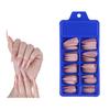 120 Puntas de Uñas Brillantes de Color Sólido Forma de Gota de Agua Transfronterizas Multicolores Puntiagudas Estilo Europeo y Americano Uñas Postizas
