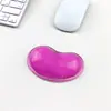 Alfombrilla de ratón para muñeca caliente de silicona cristalina con forma de corazón transparente reposamuñecas G14 de silicona cómoda alfombrilla para muñeca de oficina
