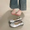 Bailarinas estilo retro con lazo para mujer, nueva colección 2026, zapatos planos sin cordones con punta redonda y apertura poco profunda, versátiles y fáciles de combinar