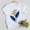 Camiseta de Manga Corta con Estampado de Flores Nuevo 2025 para Mujer, Top Casual de Manga Corta