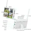 Kit WiFi conjunto de monitoramento sem fio com tela, tela de exibição WiFi NVR gravador conjunto de monitoramento sem fio