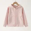 Jaqueta de Tricô Infantil Moletom para Meninos Blusa para Meninas Outono ao Ar Livre Novo Estilo Cardigan com Capuz e Zíper para Meninos Roupa Infantil