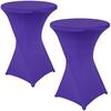 Conjunto de mesa elástica redonda de poliéster de color sólido para banquete, decoración de bodas, hotel, cóctel, bar, venta al por mayor de fábrica