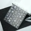 Pegatinas de Calavera para Uñas de Dedos de Halloween Estampado en Caliente en Relieve 3D Pegatinas de Arte para Uñas Pegatinas de Estilo Oscuro Sencillo Arte para Uñas