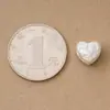 Cuentas espaciadoras de estrella y corazón duras de plata 3D color plata liso, accesorios con forma de corazón de doble cara de plata 999 pura para decoración DIY