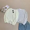 Refrescante Blusa de Tencel Nueva de Verano de Rayas Estilo Casual Perezoso Holgada Superior para Aire Acondicionado para Mujer