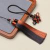 Borla de doble color con nudo chino para coche, colgante de borla, accesorios de calabaza tejidos a mano, borla colgante Hanfu