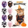 Baberos de Halloween para Mascotas Transfronterizos, Pajaritas para Perros y Gatos, Bufandas para el Cuello con Estampado de Calabaza y Fantasma para Decoración de Fiestas Festivas