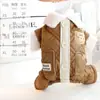 Ropa para perros otoño e invierno ropa gruesa doble bolsillo cuatro patas acolchada algodón ropa guapo cálido perro pequeño Teddy mascota 4856