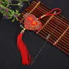 Festival do Barco-Dragão Sachet de Aroma de Zongzi Pendente para Carro Nó Chinês Bordado Dupla Face Peixe de Lantejoulas e Caractere de Fortuna Sachet Decoração de Presente