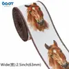 Cinta de borde de alambre estilo country americano, cinta con estampado de cuadros marrones de cabeza de caballo en acuarela, fabricante de cinta de grosgrain decorativa para manualidades