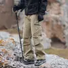 Pantalones de Trabajo para Hombre para Exteriores, Estilo Primavera y Otoño, Multibolsillos, para Senderismo, Secado Rápido, Pantalones Casuales de Pierna Recta, Modelo de Hombre K8512