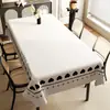 Mantel Impermeable y a Prueba de Aceite, No Lavable, Protector de Mesa Resistente al Calor, Estilo Francés Lujo Ligero Gama Alta Comedor Mantel de PVC
