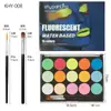 Kit de Tintas Faciais Solúveis em Água, Vários Pigmentos para Pintura Corporal, Tinta Facial para Modelos, Maquiagem Facial de Halloween, Tinta Facial à Base de Água