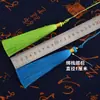 13CM Seda de Hielo Borla Nudo Chino Accesorio Colgante para Coche Material Hecho a Mano DIY Borla de Abanico Hilo Dorado Bicolor Borla Colgante Pequeña