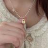 Collar pequeño de estilo coreano para hombre y mujer, con borlas de fritillaria, diseño elegante y combinable con todo, cadena de clavícula (2023)