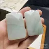 Colgante de Joyería para Orejas de Jade Verde Natural de Tianshan de Xinjiang, Colgante de Jade Lindo con Forma de Gato para Niñas, En Stock