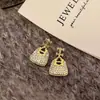 Letra H de Metal con Pedrería Pendientes para Bolso Pendientes Colgantes Adecuados para Pendientes de Invierno Diseño Único de Nicho para Mujer