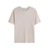 Camiseta Masculina de Verão com Manchas, Manga Curta, Cor Lisa, Solta, Meia-Manga, Algodão Puro, Gola Redonda, Simples, Camiseta Básica, Roupa Masculina